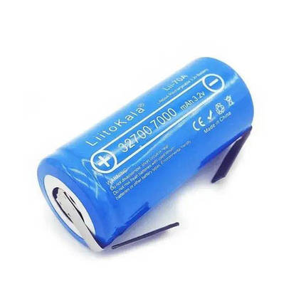 Акумулятор 32700, LiitoKala Lii-70A-N, 3.2 V, 7000 mAh, з контактами під паяння, ОРИгінал, фото 2