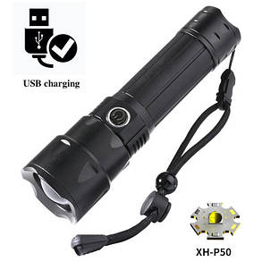 Ліхтар BL-A78-P50, 1x26650, zoom, ЗП microUSB, Box, фото 1
