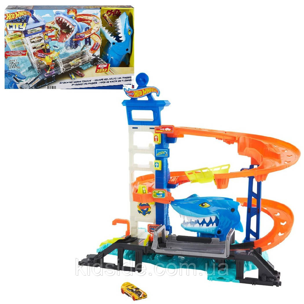 Hot Wheels HDP06 Attacking Shark Escape Автотрек Хот Вілс Атакуюча акула
