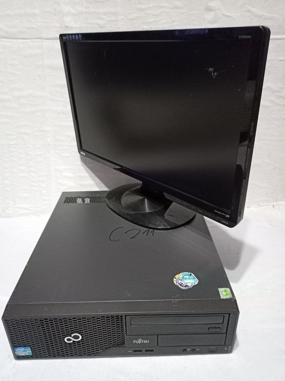 Б/в Комплект ПК Б-клас: Fujitsu Esprimo E500 SFF| i3-2120| 8GB RAM| 250GB HDD| HD 2000+BenQ G2020HD| 20" 1600x900 | DVI, VGA