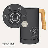 Спінювач молока MILKEE WOOD BLACK, фото 2