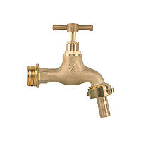 Кран вентильний РЗ 3/4", штуцер під шланг 
3/4", латунний, BR-KBA3434