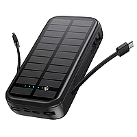 Зарядний пристрій на сонячних батареях Powerbank 20000mAh 20W P88S (Чорний)