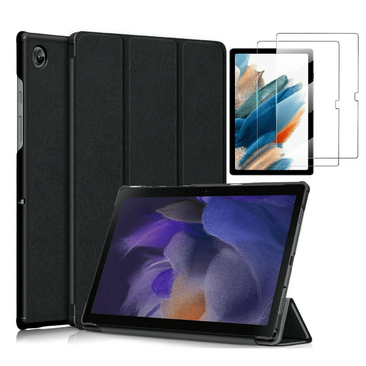 Чехол Premium для Samsung Galaxy Tab A8 SM-X200/X205 із захисною плівкою та серветкою Black .Хит!