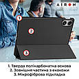 Чохол AIRON Premium для Xiaomi Redmi Pad Pro 12.1 2024 із захисною плівкою та серветкою Black.Хіт!, фото 5