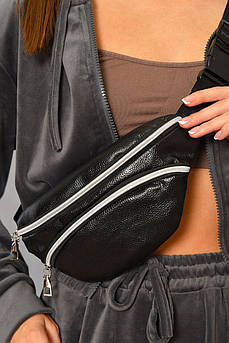 Бананка жіноча чорного кольору однотонна 194762M