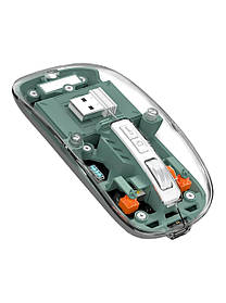 Мишка безпровідна прозора M133 (7189) Green
