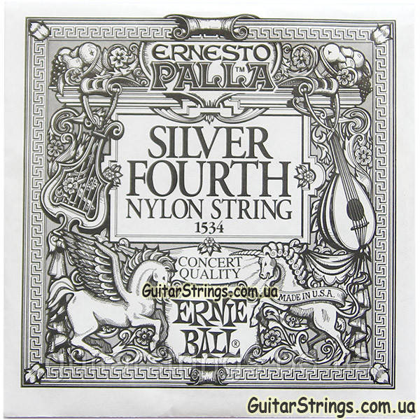 Струна Ernie Ball 1534 Ernesto Palla Silver 4th Nylon String (класика)