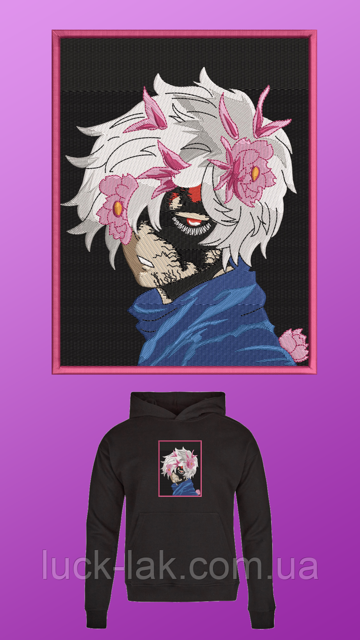 Худі з аніме вишивкою «Gabimaru», фото 1