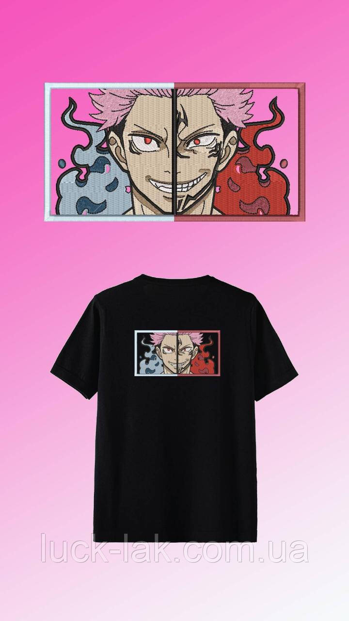 Футболка з аніме вишивкою «Itadori/Sukuna», фото 1
