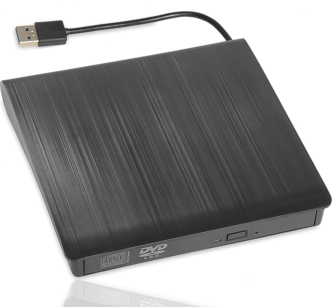 Зовнішній USB 3.0 оптичний дископривід Addap EDB-01 | портативний дисковод для комп’ютера, ноутбука, зчитувач CD-RW, DVD-RW