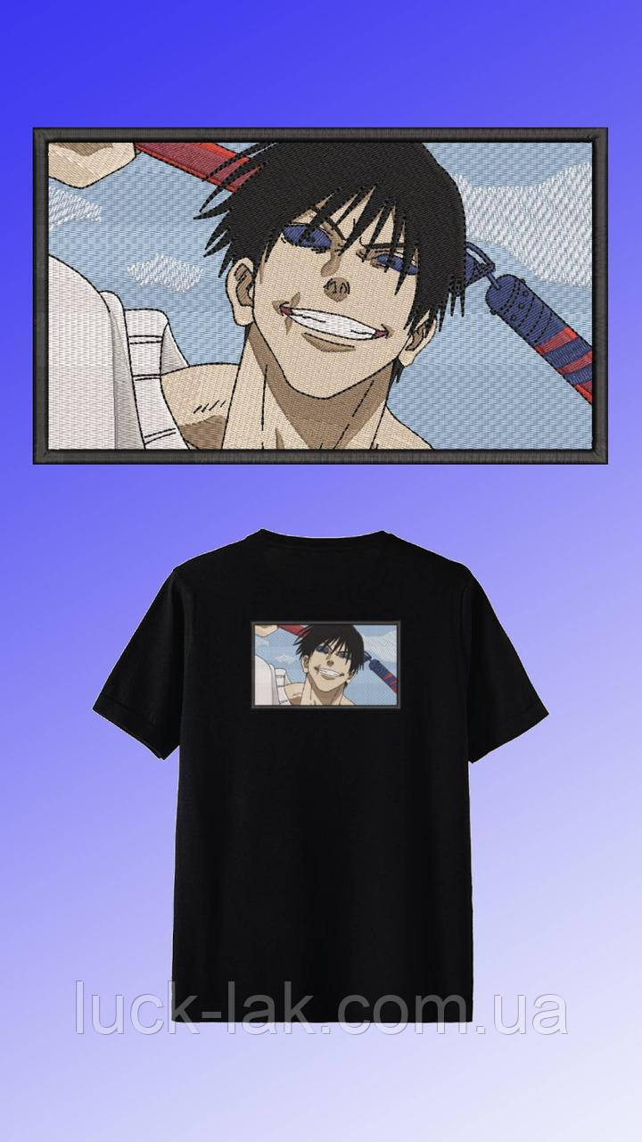 Футболка з аніме вишивкою «Toji Fushiguro 💀», фото 1