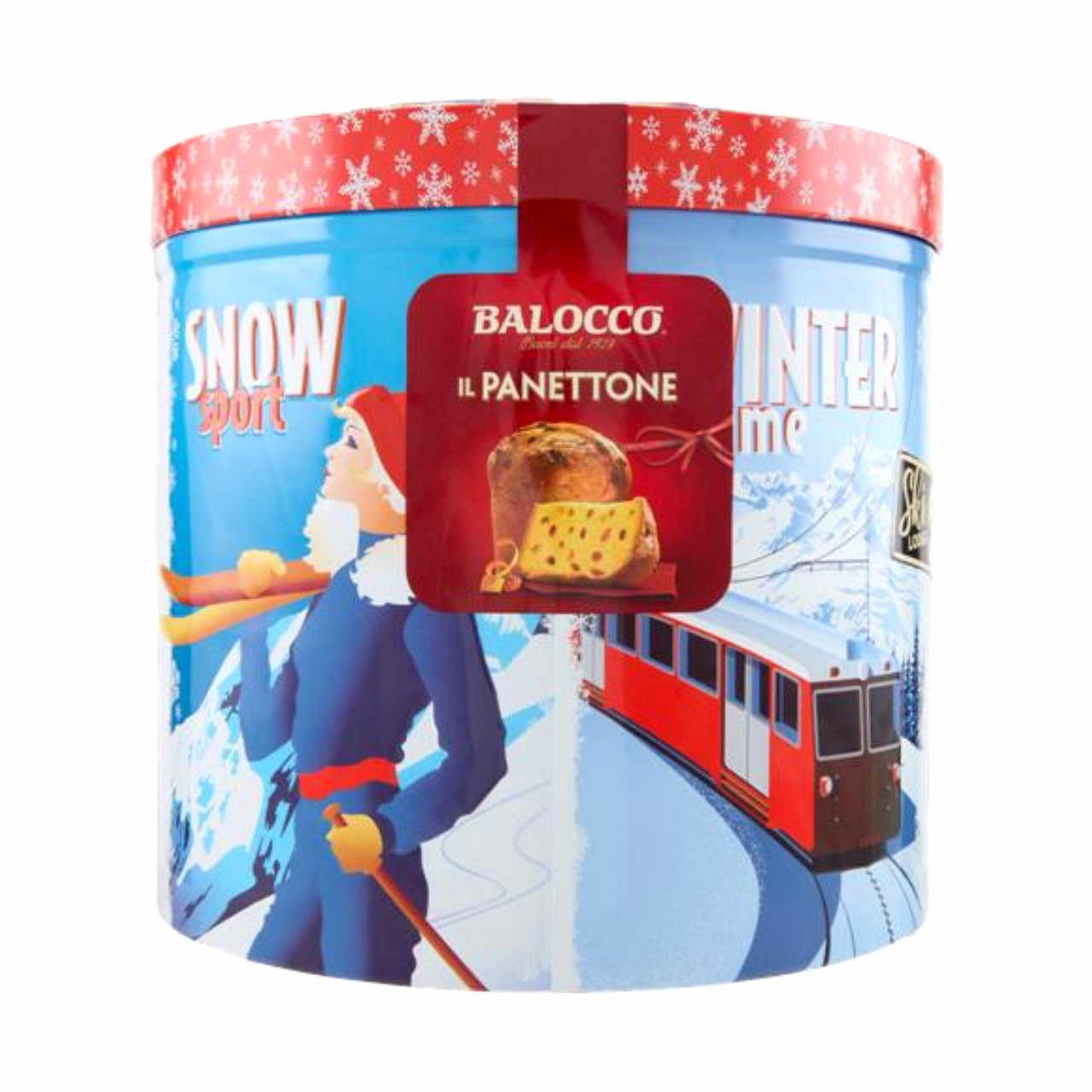 Панеттон Panettone Balocco з родзинками та цукатами в металевій коробці, 750 г.
