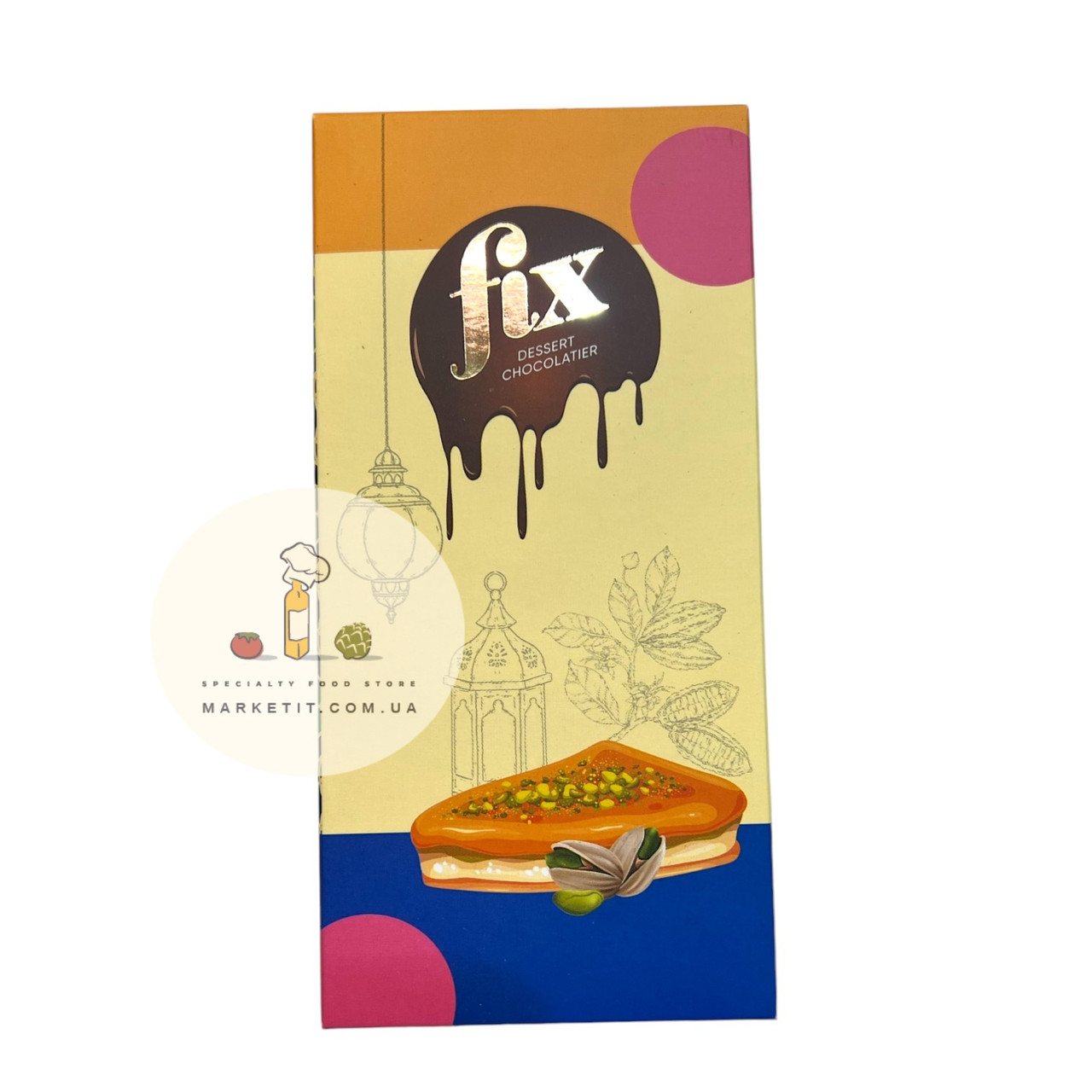 Шоколад дубайський Fix Desert Chocolatier з фісташковою начинкою, Емірати 200 г.