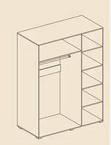 Шафа Б'янко 3Д 2200х1200х570мм білий глянець Світ Меблів, фото 4