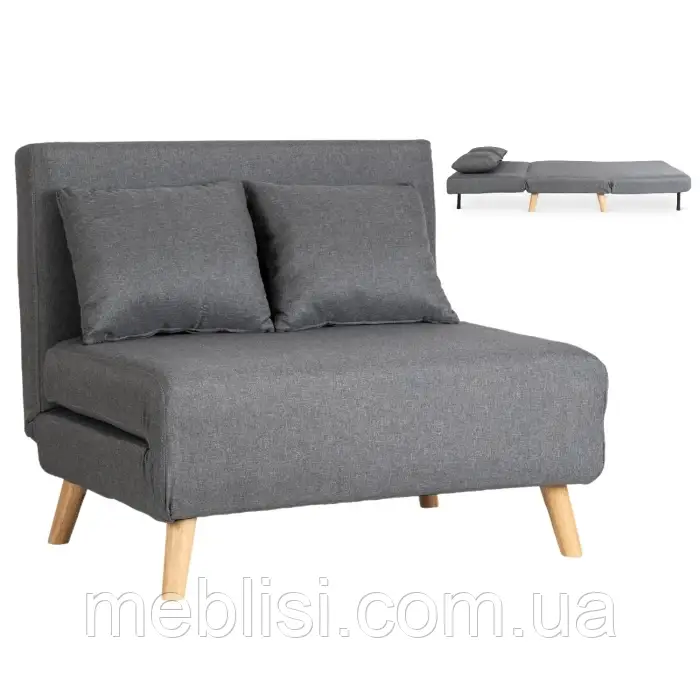 Крісло розкладне  MARRY 2, тканина: сірий (MEBEL ELITE) ME.MARRY2/P/DNAT/T/FW