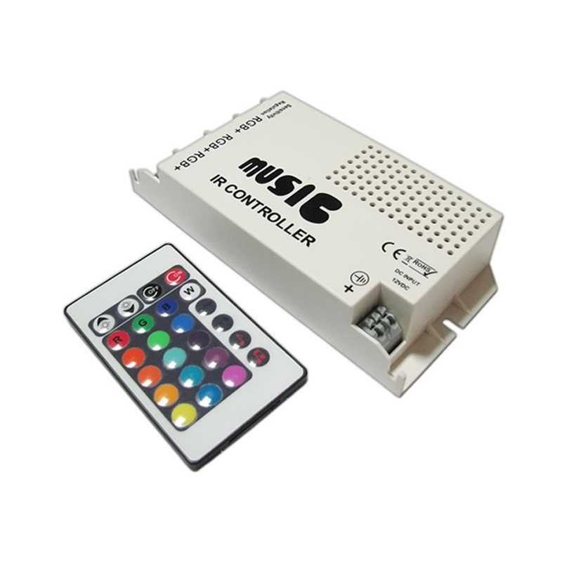 RGB music контролер 5A IR 60 W 12 V (24 кнопки)
