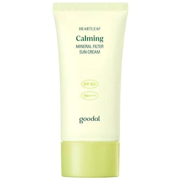 Мінеральний сонцезахисний крем Goodal Houttuynia Cordata Calming Mineral Filter Sun Cream 50+ PA++++ 50ml, фото 1