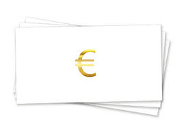 Конверт для грошей "Євро", золоте тиснення