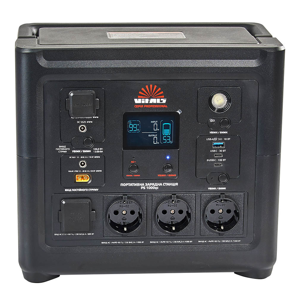 Портативна зарядна станція Vitals Professional PS 1000qc, фото 1