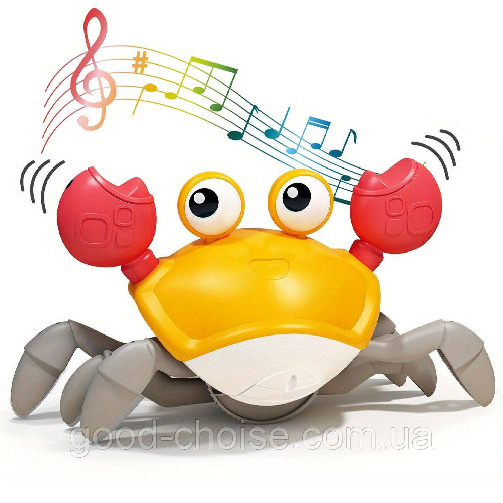 Дитяча інтерактивна іграшка Танцюючий краб, від батарейок / Музична іграшка краб / Іграшка для дітей, фото 1