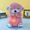 М'яка іграшка нічник з функцією дихання від батарейок, "Видра" 33,5см / Нічник для дітей / Нічник для сну, фото 4