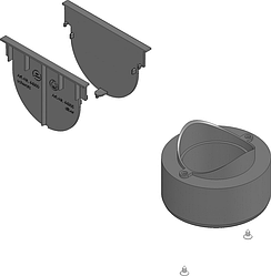 Глухі заглушки (2 шт.) і вертикальний випуск