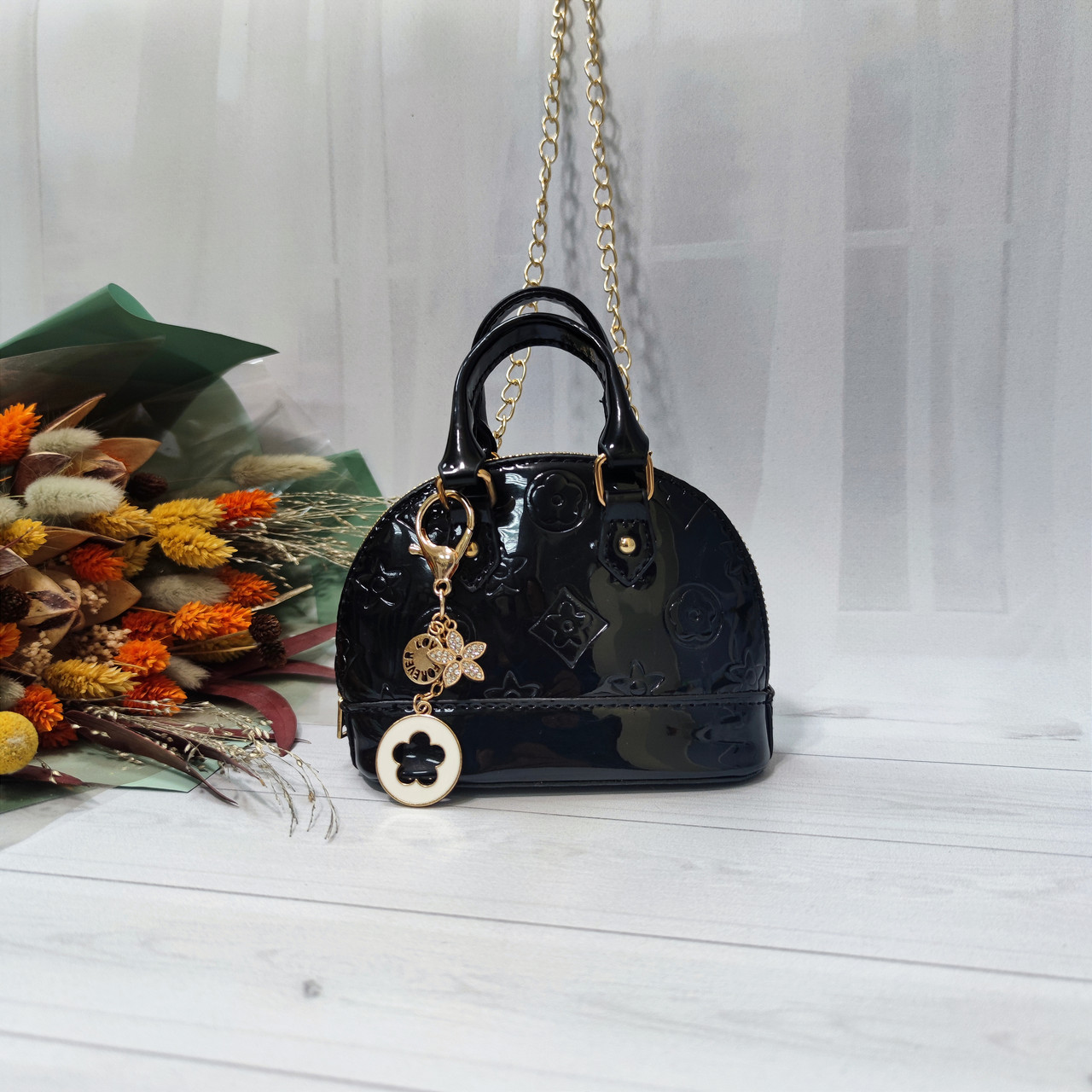 Дитяча лакова сумка Louis Vuitton, міні крос боді для дівчинки, фото 1