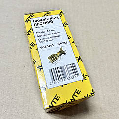 Клемка плоска неізольована 4,8 мм (мама) (500 шт.) WTE1205