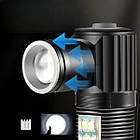 Ліхтар налобний акумуляторний з індикатором заряду SY-2209-Р50+18SMD(RGB) Чорний, фото 6