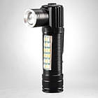 Ліхтар налобний акумуляторний з індикатором заряду SY-2209-Р50+18SMD(RGB) Чорний, фото 7