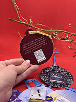 2500 шт. Листівка-куля з шоколадкою на ялинку з вашим логотипом