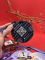 5000 шт. Листівка-куля з шоколадкою на ялинку з вашим логотипом