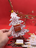 2500 шт. Листівка-ялинка з шоколадкою на ялинку з вашим логотипом, фото 3