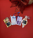 50 шт. Листівка-ромб з шоколадкою на ялинку з вашим логотипом, фото 3