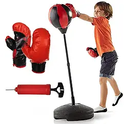 Дитяча підлогова боксерська груша Punching Ball Set набір для боксу 3в1 груша, рукавички, стійка 120 см