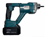 Віброущільнювач акумоляторний для бетону ALFA  ALCV-36 VBL (2-АКБ + ЗУ + 1,5 м Булова), фото 2