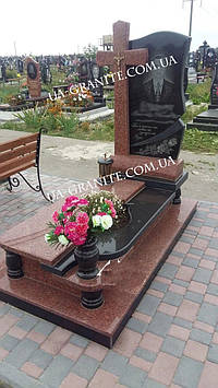 Пам'ятники хрест із граніту 1000*2000