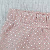 Трикотажні бавовняні штани для новонароджених Мʼякенькі лапки Рожевий пудровий в крапку Minikin, фото 2