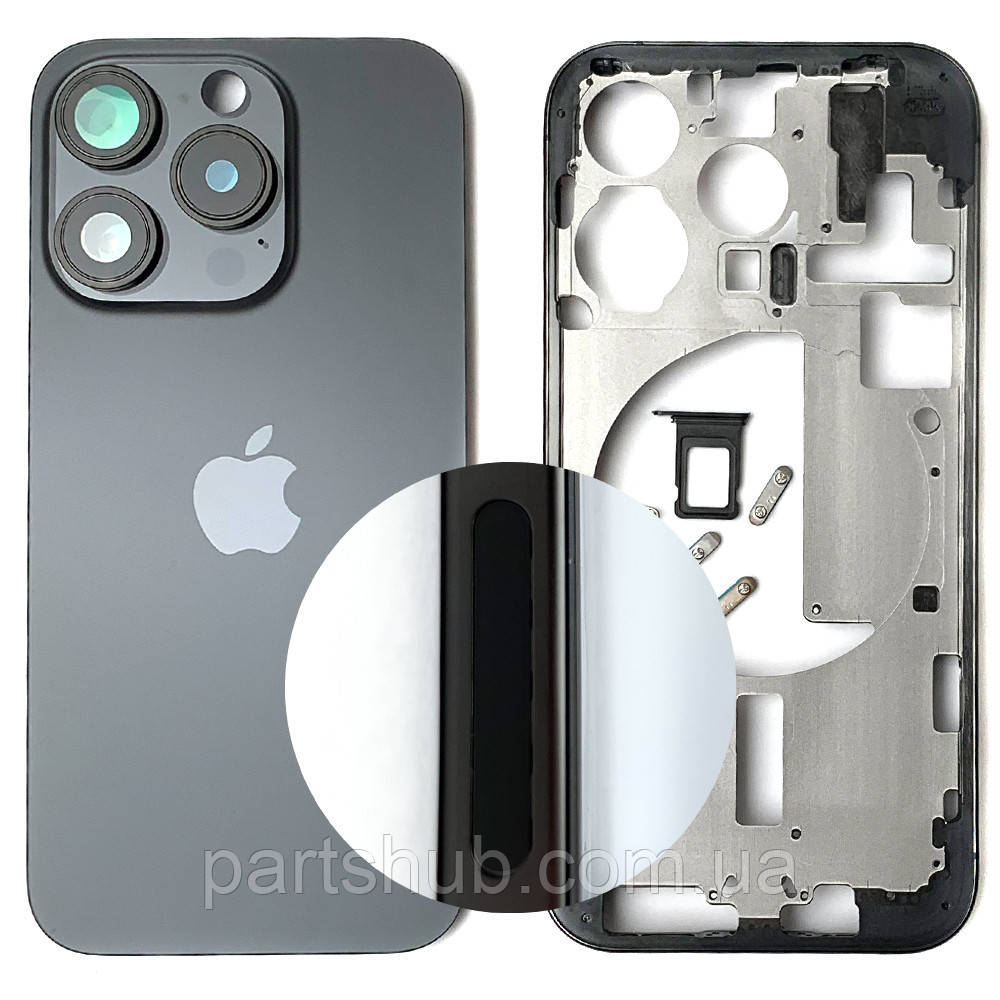Корпус Apple iPhone 15 Pro у зборі (чорний, Black Titanium US без SIM), фото 1