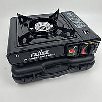 Портативна туристична газова плита FERZE з перехідником підключення на балон