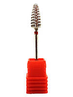 Фреза для манікюру твердосплавна конусна кукурудза (14 мм, фреза для зняття гель лаку, манікюрна фреза)