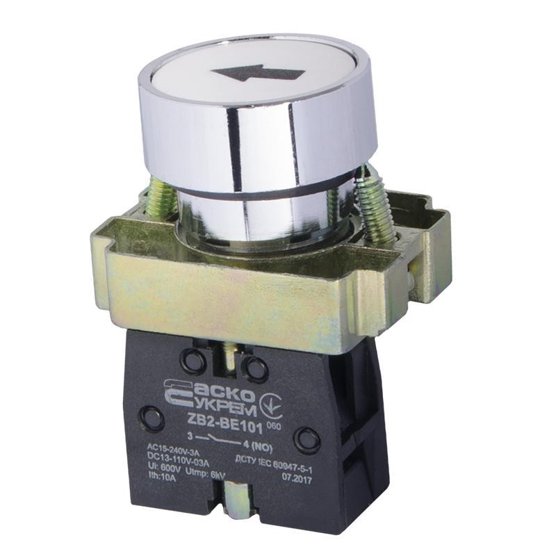 Кнопка керування АСКО-УКРЕМ XB2-BA3341 "Старт" без фіксації 1NO ІР40 (A0140010063), фото 1