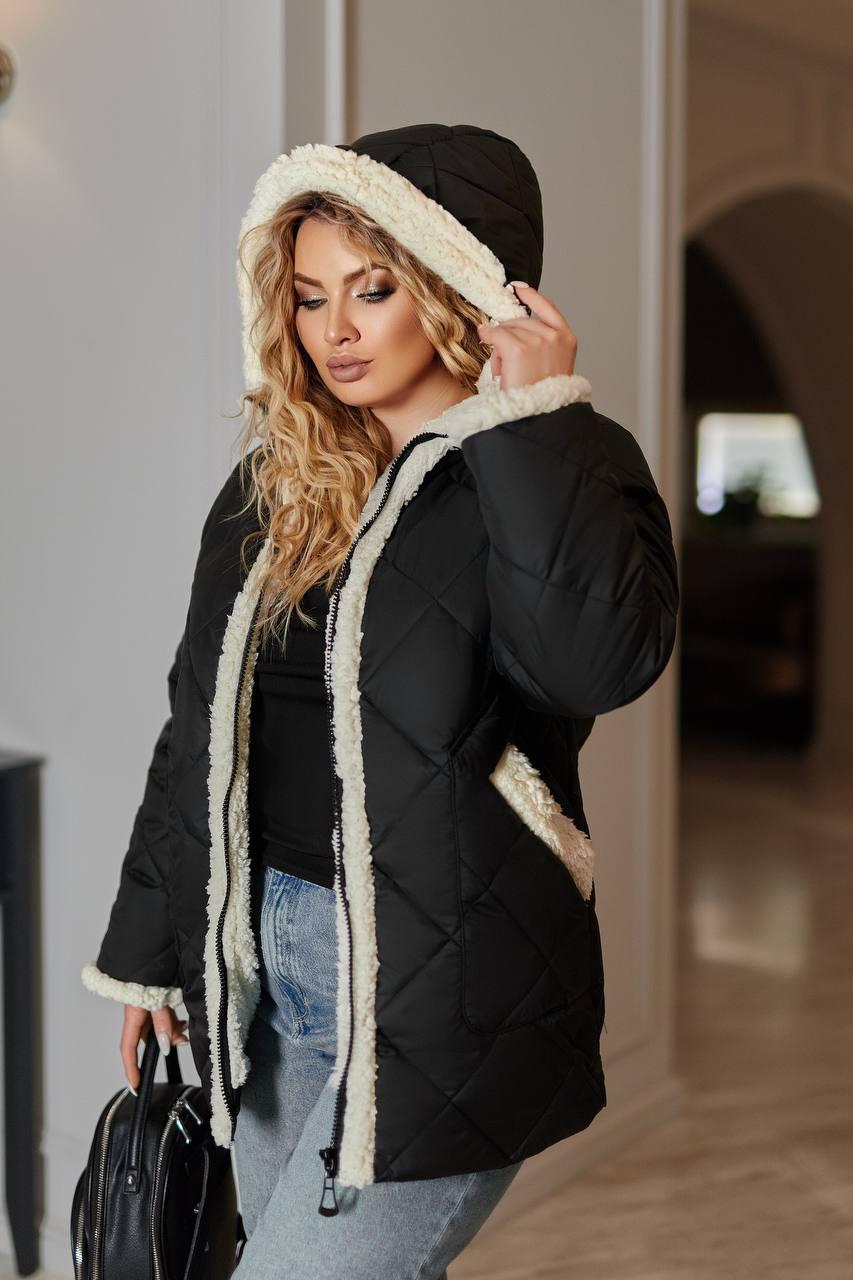 Куртка з хутром  зимова  з капюшоном