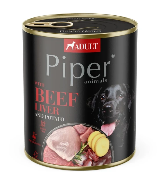 Консерви DN Piper 800 г з яловичою печінкою і картоплею для собак, фото 1