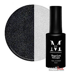 Декоративний топ для гель-лака без липкого шару Mia-M Professional Top Cat wipe котяче око, 9 мл