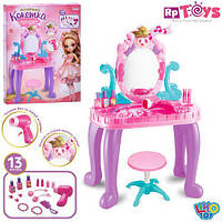 Ігровий набір дитячій Туалетний столик 661-3944*23*74см, стільчик, фен, гребінець, аксесуар, звук, світло,