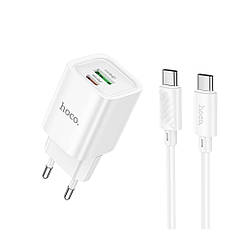 Мережевий зарядний пристрій Hoco C149A 1 USB/1USB-C PD/QC 30W+Type-C to Type-C