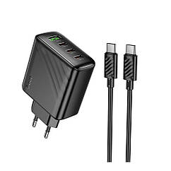 Мережевий зарядний пристрій Hoco CS27A 3USB-C/1USB PD/QC 67W+Type-C to Type-C