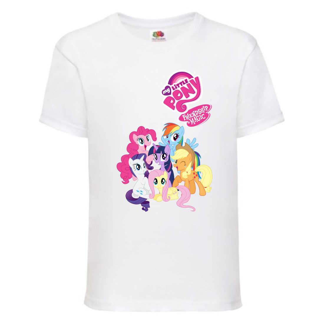 Футболка дитяча Мій маленький поні My little pony (MLP - 8) біла, розмір 104-116-128-140-152-164